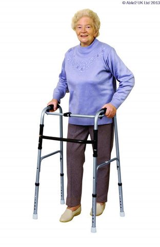 Deluxe Folding Walker - Silver