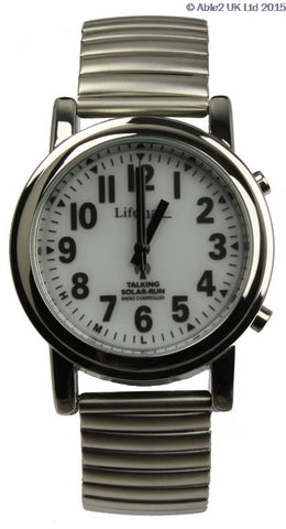 Solar Atomic Talking Watch - Expanding Bracelet