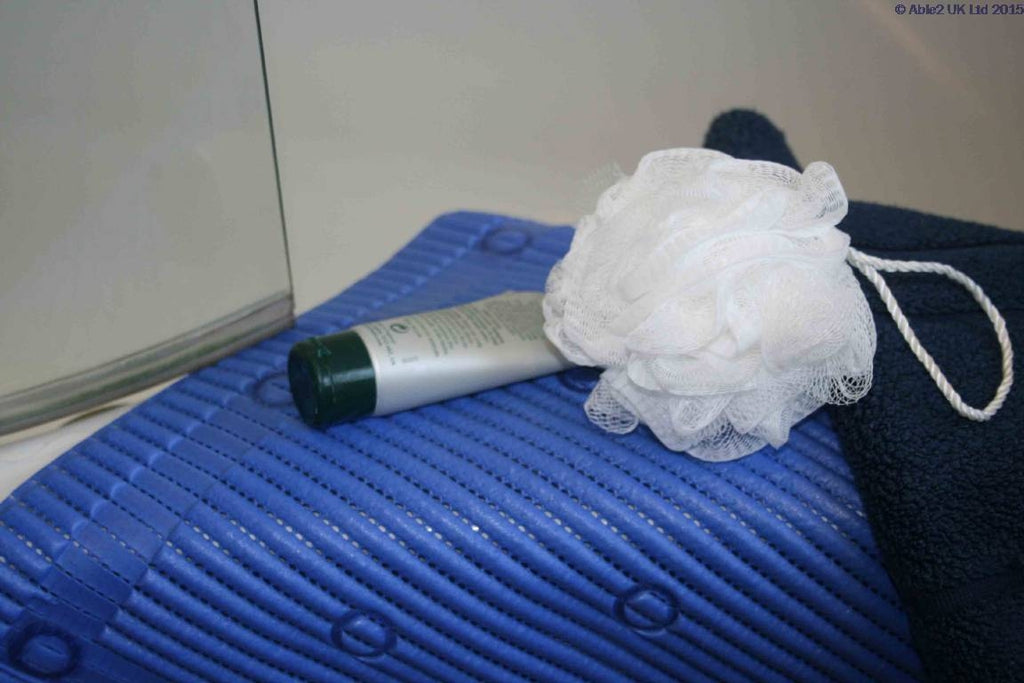 StayPut Anti-Micobial Anti-Slip Shower Mat - 50.8 x 50.8cm - Blue