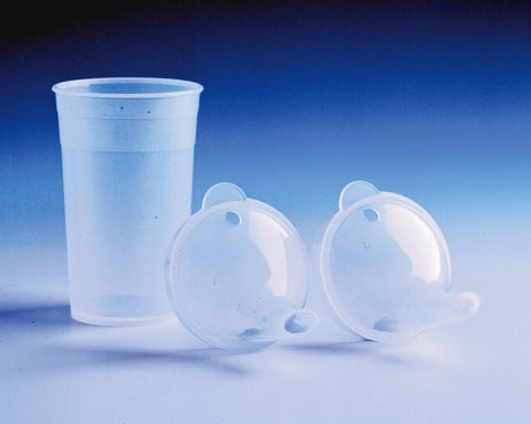 Drinking Cup clear with two lids - Clear